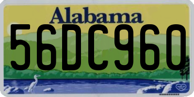 AL license plate 56DC960