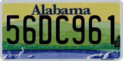 AL license plate 56DC961