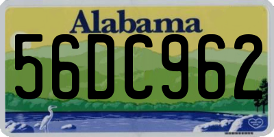 AL license plate 56DC962