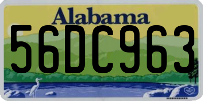 AL license plate 56DC963