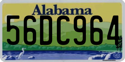 AL license plate 56DC964