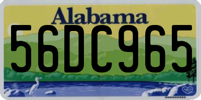 AL license plate 56DC965