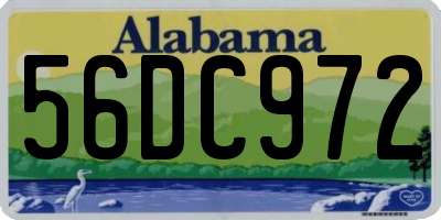 AL license plate 56DC972