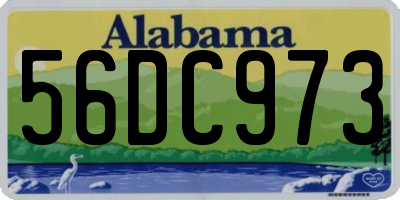 AL license plate 56DC973