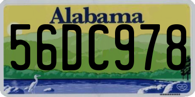 AL license plate 56DC978