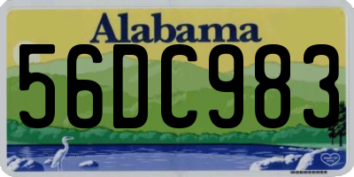 AL license plate 56DC983
