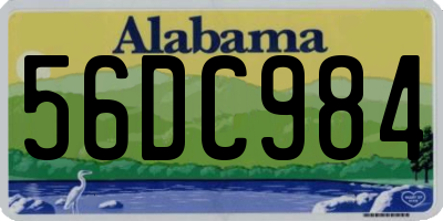 AL license plate 56DC984