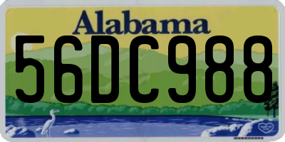 AL license plate 56DC988