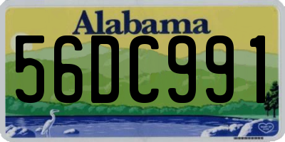 AL license plate 56DC991