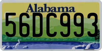 AL license plate 56DC993