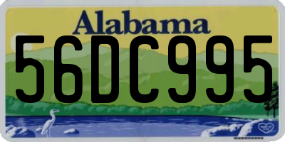AL license plate 56DC995