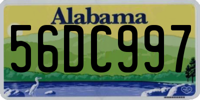 AL license plate 56DC997