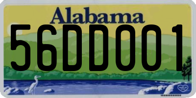 AL license plate 56DD001
