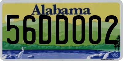 AL license plate 56DD002