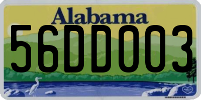 AL license plate 56DD003