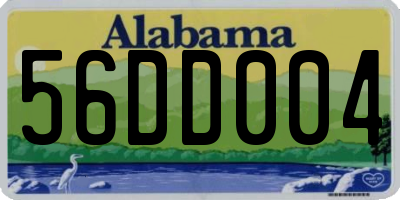 AL license plate 56DD004