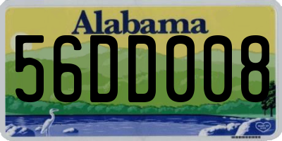 AL license plate 56DD008