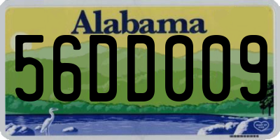AL license plate 56DD009