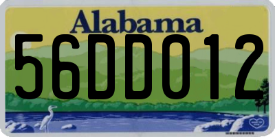 AL license plate 56DD012