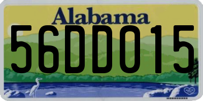 AL license plate 56DD015