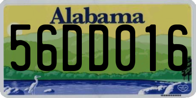AL license plate 56DD016