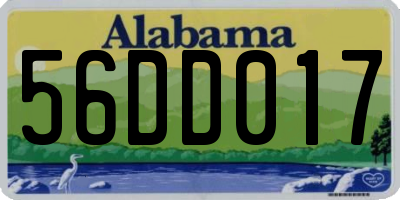 AL license plate 56DD017