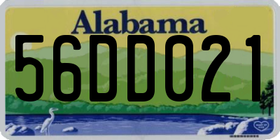 AL license plate 56DD021