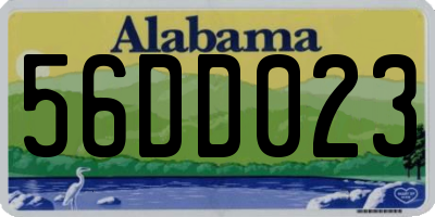 AL license plate 56DD023
