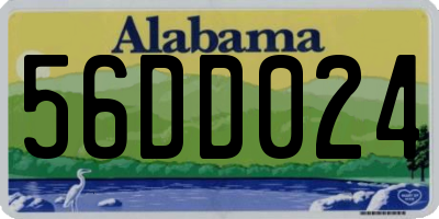 AL license plate 56DD024