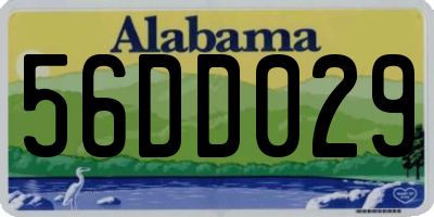 AL license plate 56DD029