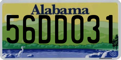 AL license plate 56DD031