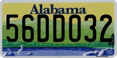 AL license plate 56DD032