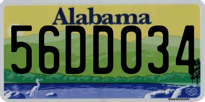 AL license plate 56DD034