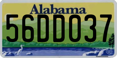AL license plate 56DD037