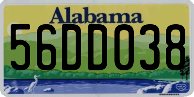 AL license plate 56DD038
