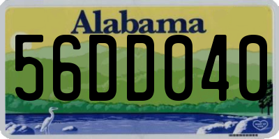 AL license plate 56DD040