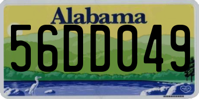 AL license plate 56DD049
