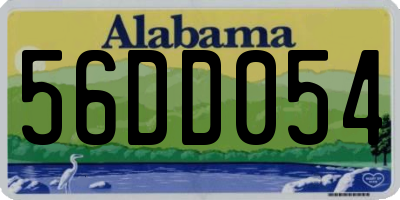 AL license plate 56DD054