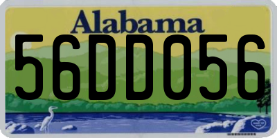 AL license plate 56DD056