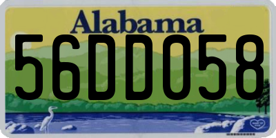 AL license plate 56DD058