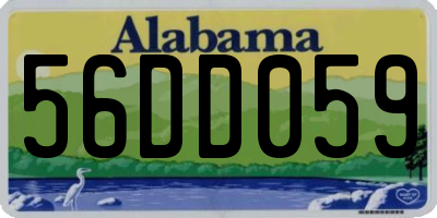 AL license plate 56DD059
