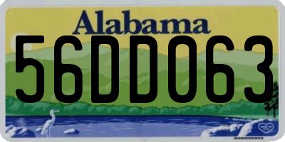 AL license plate 56DD063