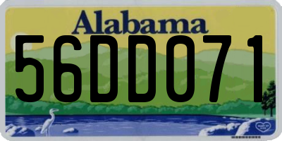 AL license plate 56DD071