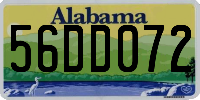 AL license plate 56DD072