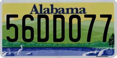 AL license plate 56DD077