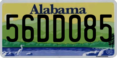 AL license plate 56DD085
