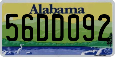 AL license plate 56DD092