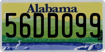 AL license plate 56DD099