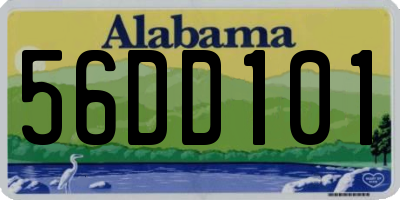 AL license plate 56DD101