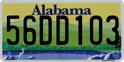 AL license plate 56DD103